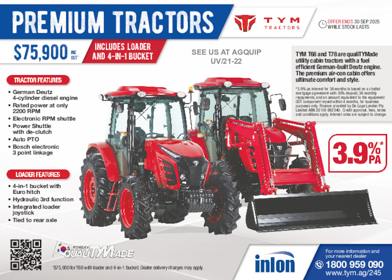 TYM T68-78 Premium Tractors oe 30.9